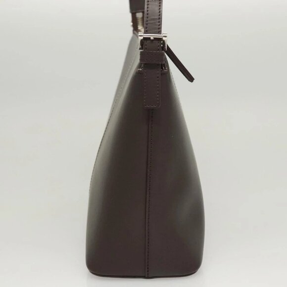 BURBERRY Shoulder Bag Leather Brown Silver Auth - Picture 4 of 16